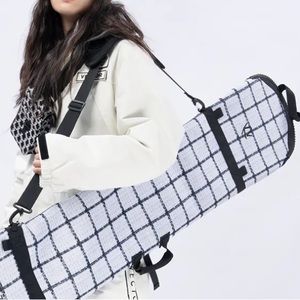 NWT waterproof snowboard carrying case Black White Plaid neoprene coverlet bag